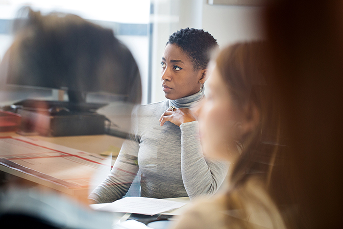 Woman in meeting