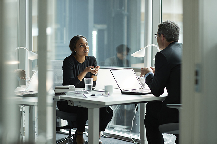 Man and Woman Talking